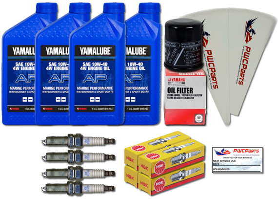 YAMAHA Oil Change Kit Filter FX-HO VXR VXS FZ-SHO 1.8L 69J-13440-03-00 NGK Plugs PWC-YM-0480-KT GP1800R SHO