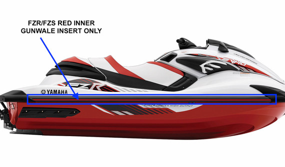YAMAHA OEM Inner Gunwale (Red) F1B-U2519-60-00 2012 & 2016 Yamaha FZR PWC Part