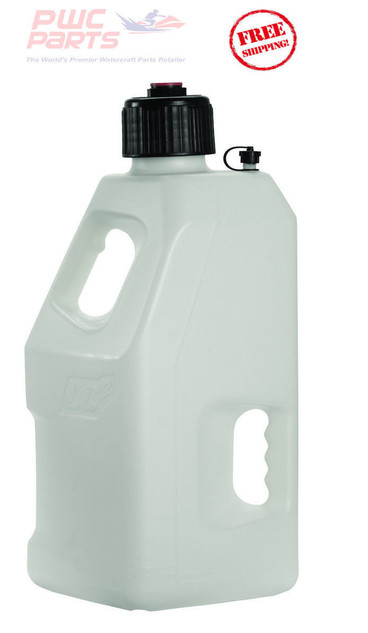 LC2 Fuel Jug w/ Hose Cap Container Fly Racing WHITE ATV MX PWC 5