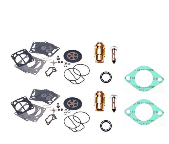 SEADOO Mikuni DUAL Carb Rebuild Kit 2000-2002 LRV RX RXX Needle Seat Gasket 951