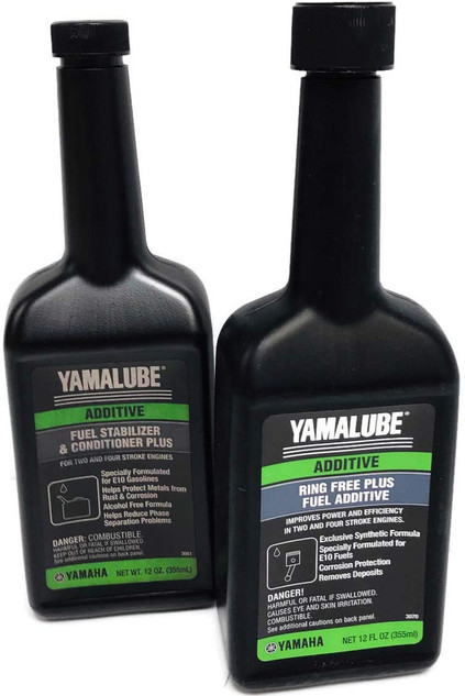 SENECA Marine Yamaha Yamalube Boat & Outboard Fuel Treatment Combo Kit - 1 - ACC-RNGFR-PL-12 Ring Free Plus Fuel Additive & 1- ACC-FSTAB-PL-12 Fuel Stabilizer Plus