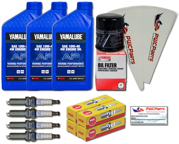 Yamaha 2005-2015 VX110 Deluxe Cruiser Sport VX 110 V1 Oil Change Kit w/NGK Spark Plugs Set