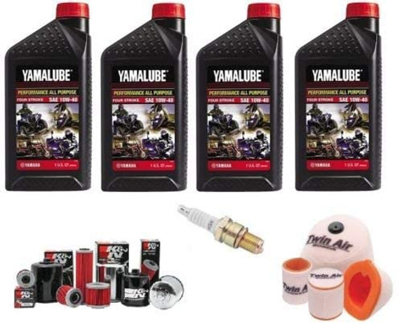 Yamalube YAMAHA WOLVERINE 350 4X4 1995-2005 OIL FILTER, OIL, AIR FILTER, SPARK PLUG KIT