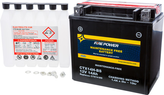 Fire Power Battery CTX14H-BS Maintenance Free