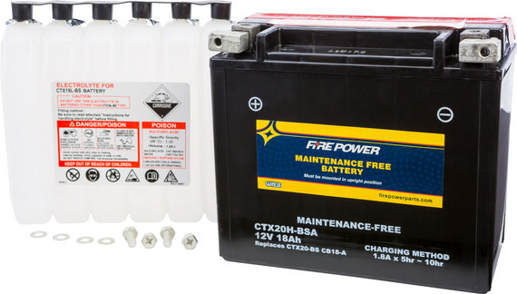 Fire Power Battery CTX20H-BSA Maintenance Free