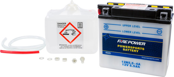Fire Power Battery W/Acid 12N5.5-4A 12V