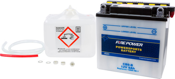 Fire Power Battery W/Acid CB9-B 12V Heavy Duty