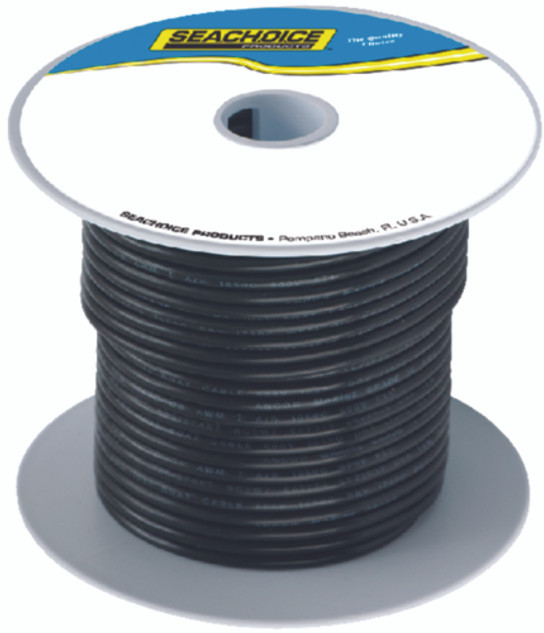 Seachoice Tinned Copper 12 AWG Marine Wire Black