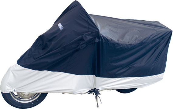 Fire Power Deluxe Motorcycle Cover Lg Blue/Silver - 27-6025