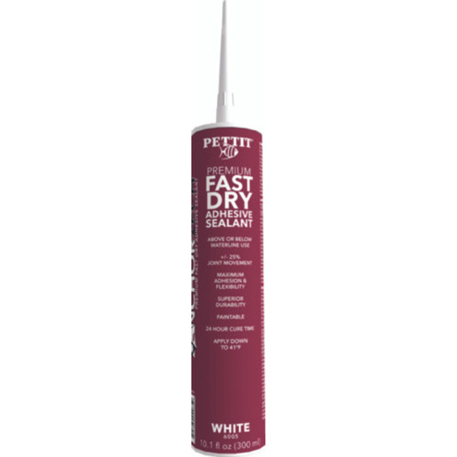 Pettit Anchortech Premium Fast Dry Adhesive Sealant 10.1 oz White 93-6005C