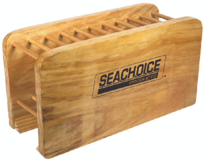 Seachoice 10-Oar Wood Rack Natural Finish 50-OARRACK