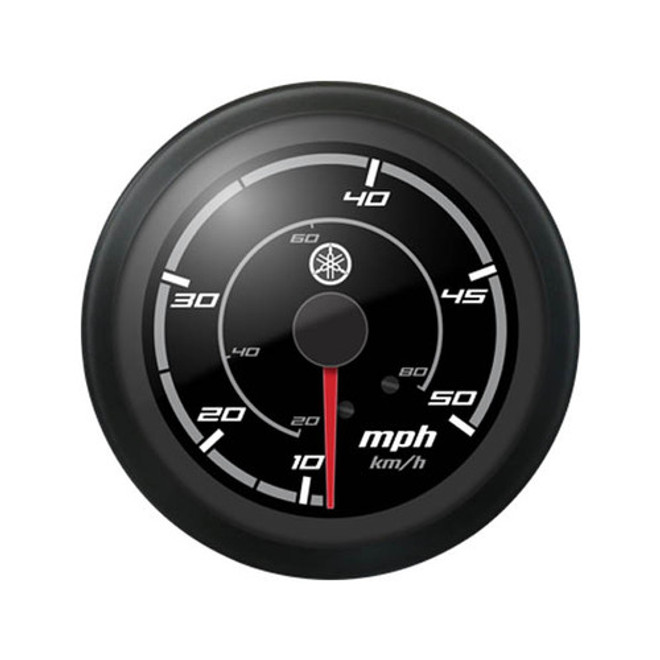 Yamaha Sport Series Analog Speedometer (0-50 MPH) Black Face with Black Bezel N80-8351A-30-00