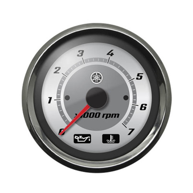 Yamaha Classic Series Analog Tachometer Silver Face with Chrome Bezel N80-83540-50-00