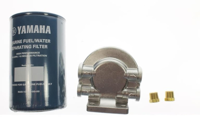 Yamaha 10-Micron Fuel/Water Separating Filter Assembly Stainless Steel Head 3/8" Fittings MAR-10MAS-20-00