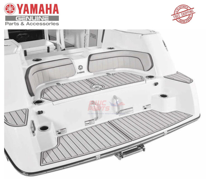 YAMAHA 2017-2024 210 FSH Snap-In Marine Platform Mat Kit COOL Gray 
F4A-U3502-V0-00