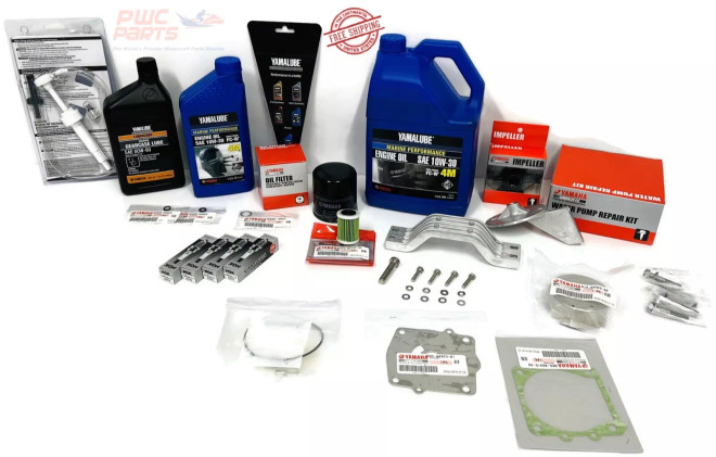 YAMAHA LF200B Outboard Oil Change Kit 4M Fuel Filter Anode Spark Plug Water Pump PWC-YM-L1118-KT