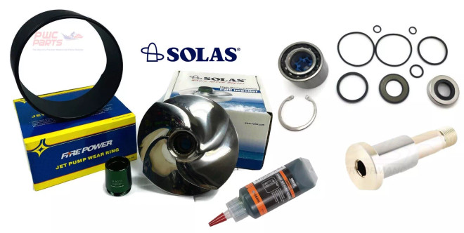 Jet Pump Rebuild Kit Wear Ring Impeller Shaft SeaDoo 2004