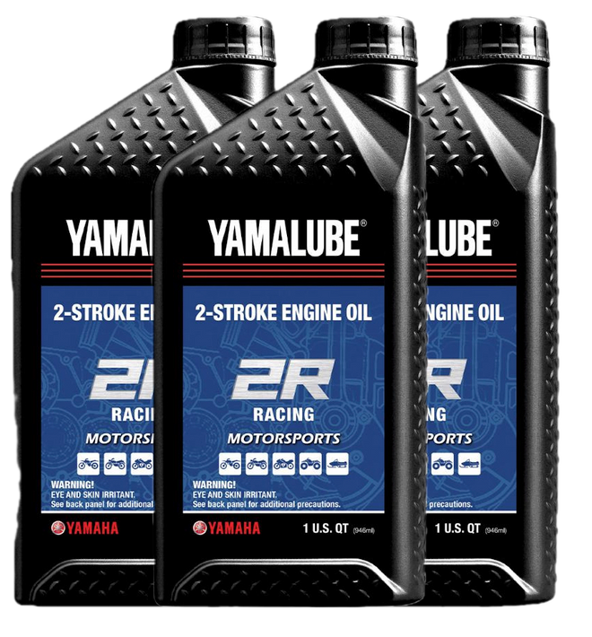 3x Pack YAMAHA Yamalube OEM 2R 2-Stroke MX ATV MC Racing Oil LUB-2STRK-R1-12