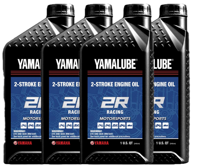 4x Pack YAMAHA Yamalube OEM 2R 2-Stroke MX ATV MC Racing Oil LUB-2STRK-R1-12