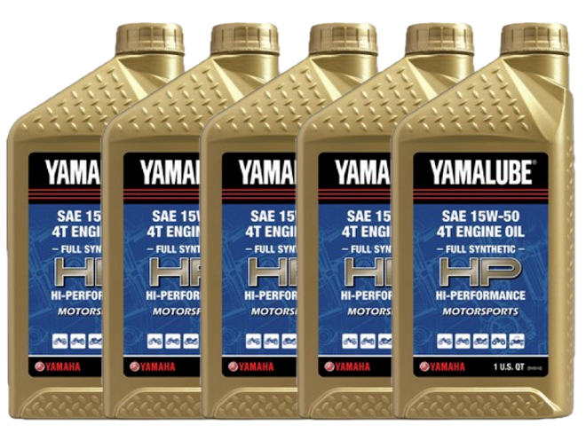 5x Pack YAMAHA Yamalube OEM Full-Synthetic 15W-50 HP Oil LUB-15W50-FS-12
