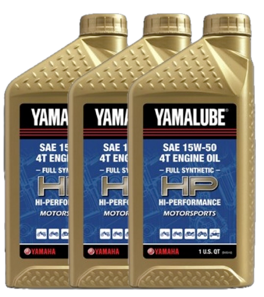 3x Pack YAMAHA Yamalube OEM Full-Synthetic 15W-50 HP Oil LUB-15W50-FS-12
