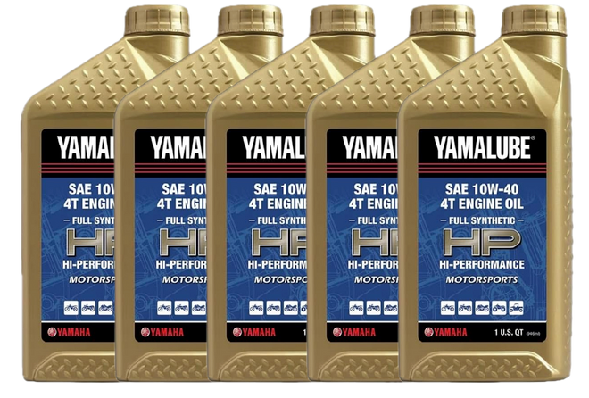 5x Pack YAMAHA Yamalube OEM Full-Synthetic 10W-40 HP Oil LUB-10W40-FS-12