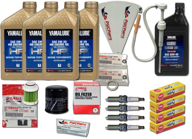 YAMAHA 2014+ F115 VF115 SYNTHETIC Oil Change Spark Plugs Lube Maintenance Kit