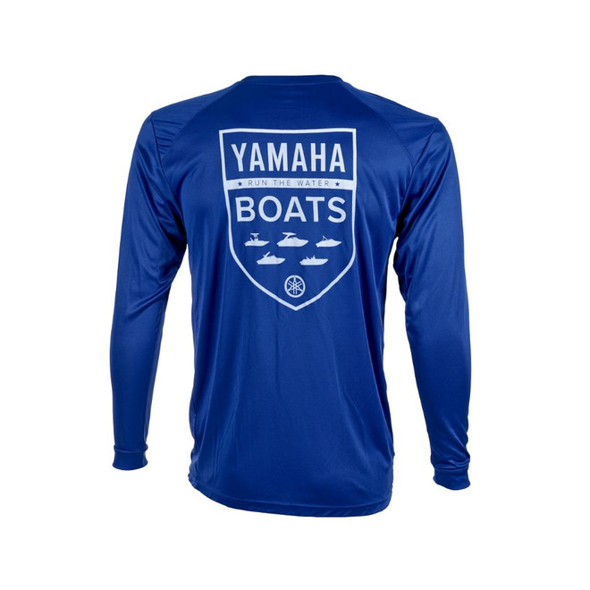 YAMAHA Run The Water Yamaha Boats SPF 60 Long Sleeve Tee Blue WTC