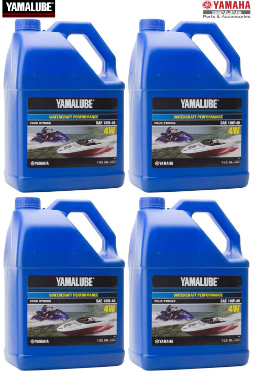 4x Pack YAMAHA YAMALUBE 10W-40 Mineral 4W Watercraft Engine Oil