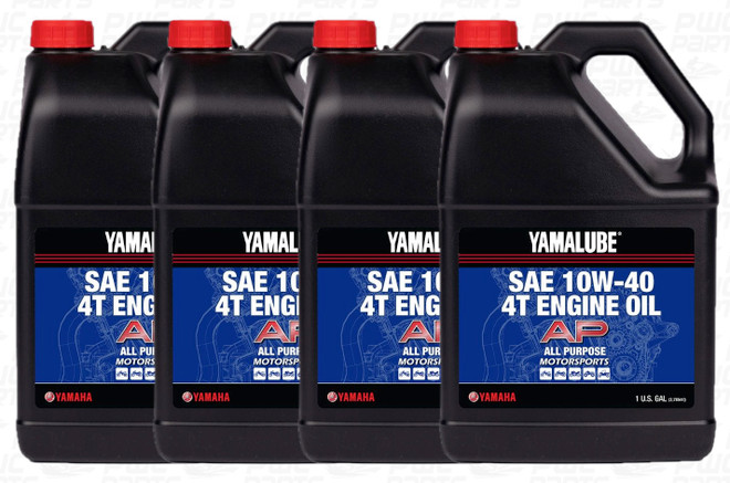 YAMAHA OEM Yamalube 10W-40 Motorsports AP Pack Of 4 LUB-10W40-AP-04