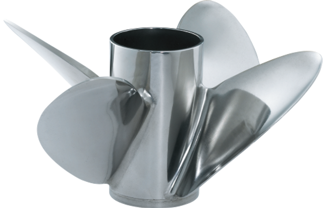 YAMAHA M/T Series Turbo TXP OT4 Stainless Steel Propeller 4 Blade 14 3/8" Diameter x 28" Pitch RH Rotation MAR-14428-TR-E0