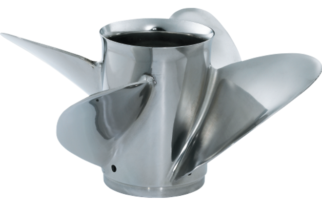 YAMAHA M/T Series Turbo 2+2TH Stainless Steel Propeller 4 Blade 14" Diameter x 22" Pitch RH Rotation MAR-14422-HR-E0