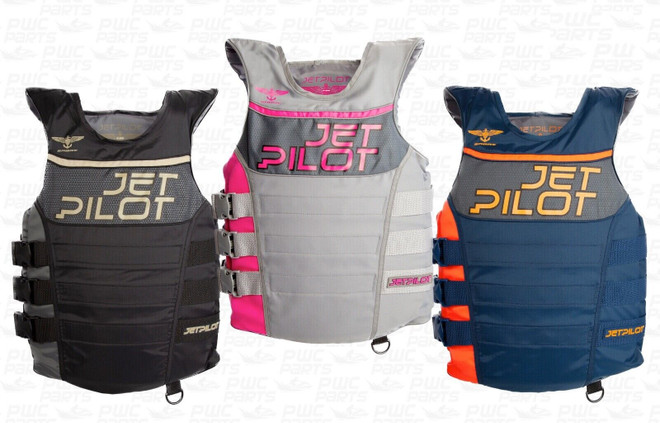 JETPILOT F-86 SABRE Nylon CGA 3-Buckle PFD Vest Side Entry Blue