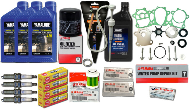YAMAHA 2010+ F70 F70LA Oil Change Lower Unit Gear Lube Gasket Fuel Filter Water Pump Rebuild Kit Maintenance Kit PWC-YM-1108-KT