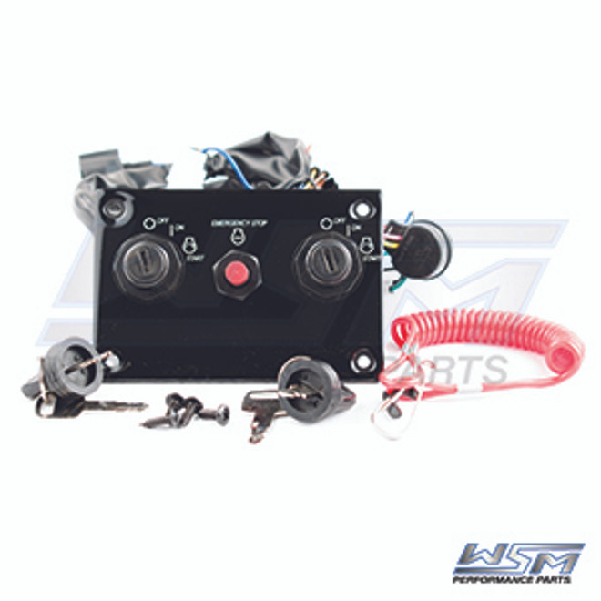 WSM Ignition Switch, Dual With Panel for Suzuki 60 - 250 HP 4-Stroke 1998-2017 37100-93J10, 37100-96J10 362-280