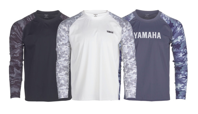 YAMAHA Men's Camo Cool Shirt BLACK WHITE BLUE WTC-24CSM