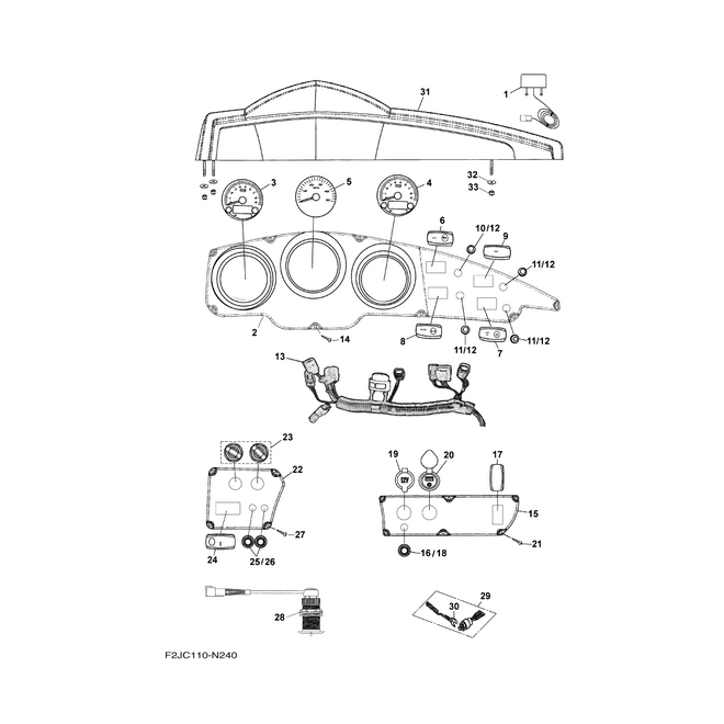 YAMAHA OEM Key Switch Packing F3A-U8036-00-00
