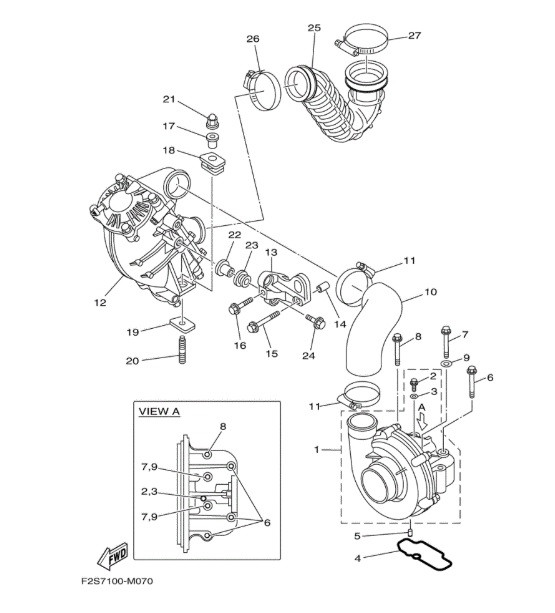 YAMAHA OEM Hose Clamp Assembly 90450-90002-00