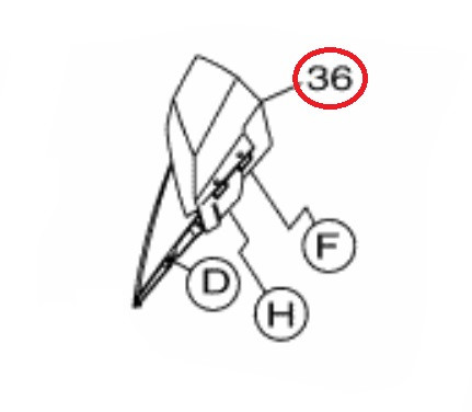 YAMAHA OEM Mirror Assembly 2 F4N-U590E-00-00