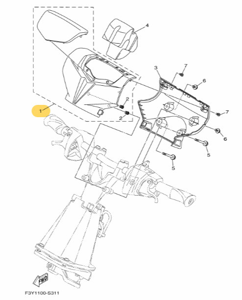 YAMAHA OEM Steering Pad F3Y-U1421-00-00
