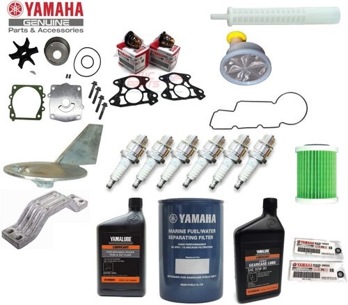 Yamaha HPDI VZ200RTLR Maintenance Kit Fuel Filter Gear Lube Water Pump Rebuild Trim VST Filter Gasket in-Line Trim Tab Anode Lower Unit Gear Lube & Gaskets Spark Plugs Power Trim Fluid