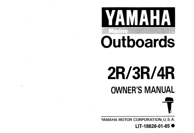 YAMAHA OEM Owner's Manual 1993 - 2R/3R/4R - LIT-18626-01-65 Models 2MSH, 2MSHR, 3MLH, 3MLHR, 3MSH, 3MSHR, 4MLH, 4MLHR, 4MSH, 4MSHR, M2MSHR, M3MLHR, M3MSHR, M4MLHR, M4M SHR