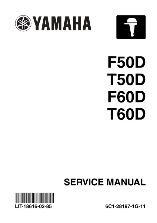 YAMAHA OEM Outboard Service Manual (MFG 2006-2008) - LIT-18616-JD-61 Models F60A, F60TJR, MF60TJR