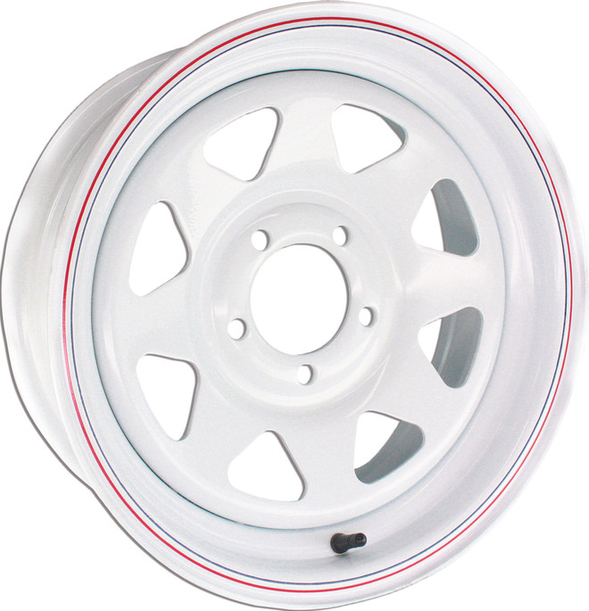 AWC 8 Spoke Steel Trailer Wheel White for PWC / Personal Watercraft | 2024012-W | 58-8000