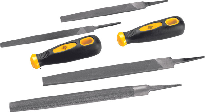 PERFORMANCE TOOL 6 Piece File Set 6", Black, rubber for PWC / Personal Watercraft | W5390 | 117-1087