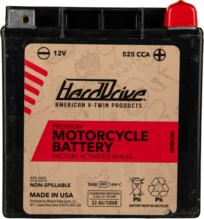 HARDDRIVE Premium Factory Activated Battery for PWC / Personal Watercraft | HRDM732GHL | 490-2655