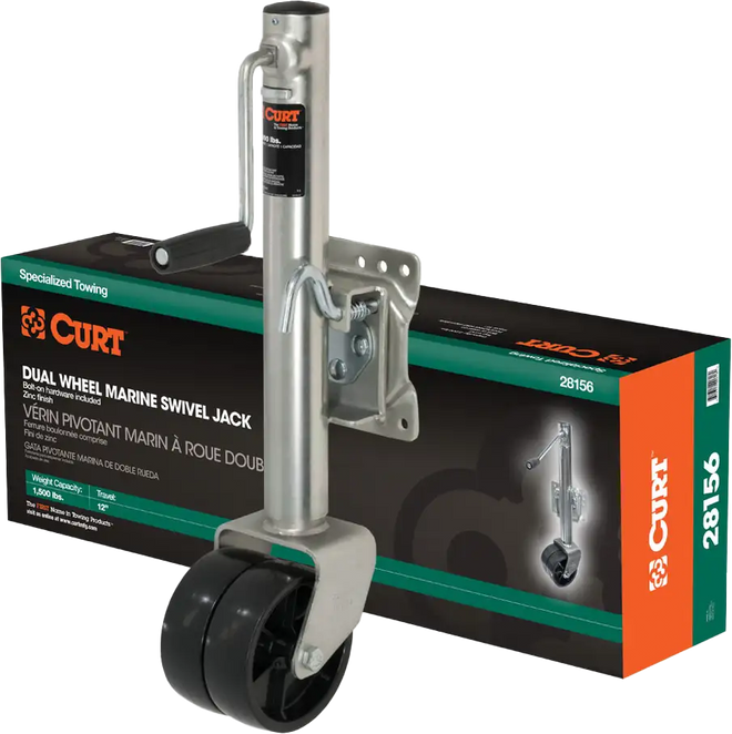 CURT 1500 POUND DUAL WHEEL MARINE JACK 500 lbs for PWC / Personal Watercraft | 28156 | 52-3038