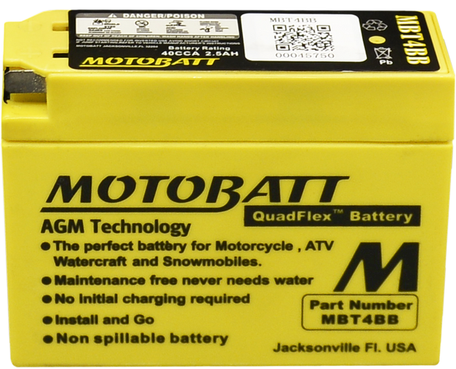MOTOBATT Quadflex AGM Batteries for PWC / Personal Watercraft | MBT4BB | 491-1021