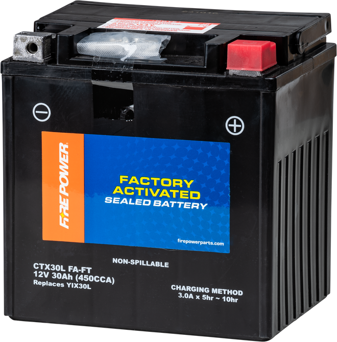 FIRE POWER Factory Activated Sealed Battery for PWC / Personal Watercraft | CTX30L (FA) FT | 49-2307