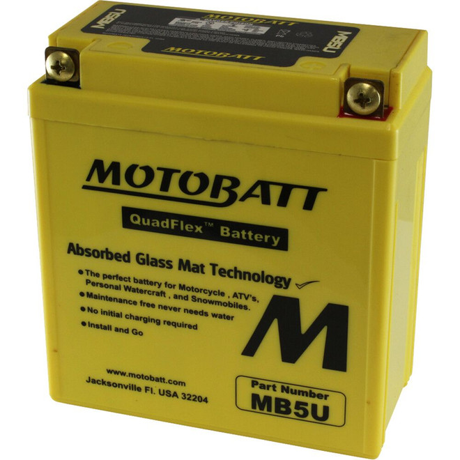 MOTOBATT Quadflex AGM Batteries for PWC / Personal Watercraft | MB5U | 491-1029